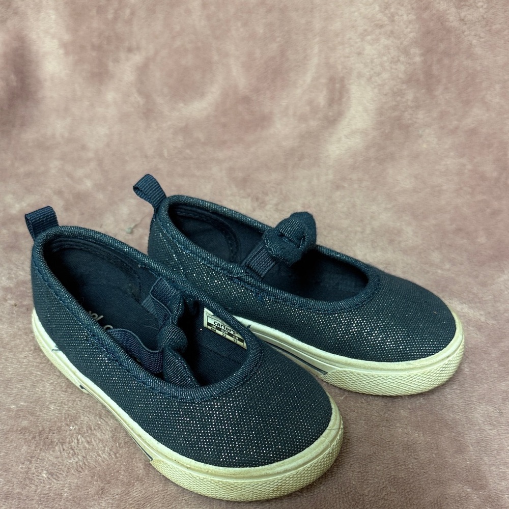 Carter's Dark Blue Sparkle Slip-On Sneakers